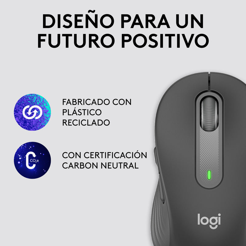 Mouse Inalámbrico BT/Bolt Logitech Signature M650 con Scroll SmartWheel, Grafito