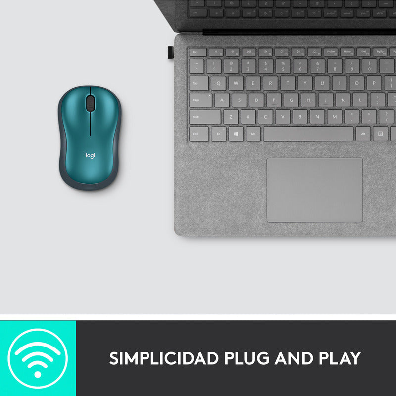 Mouse Inalámbrico Logitech M185, Win Mac Chrome Linux Azul