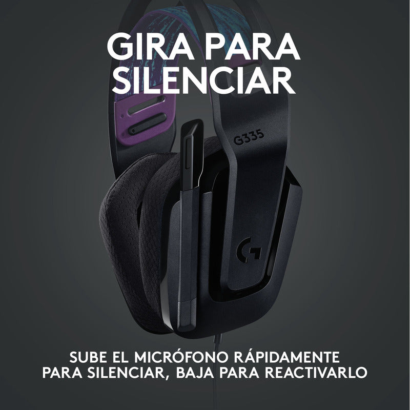 Diadema Gamer Logitech G335, Pc, Ps5, Xbox / Color & Confort