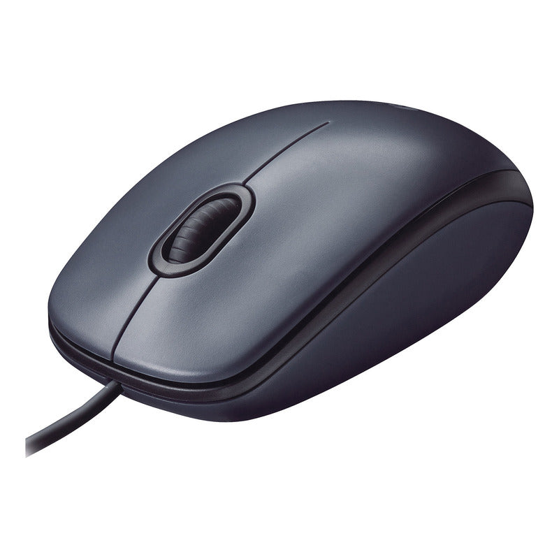 Mouse Usb Con Cable Logitech M90, Cómodo Diseño Ambidiestro