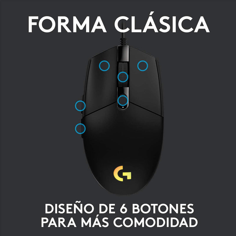 Combo Logitech G Teclado G213 + Mouse G203 + Diadema G335