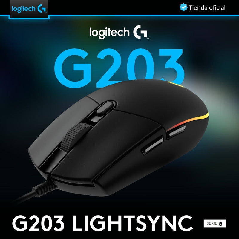 Logitech Gaming: Teclado G213 + Mouse G203 + Pad Mouse G240
