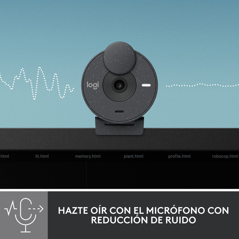 Combo Cámara Web Logitech Brio 300 + Diadema H390 Usb Negro