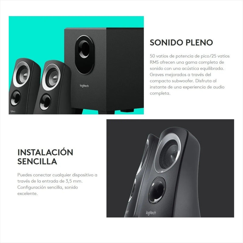 Logitech Z313, Altavoces 2.1 De Sonido Potente Y Equilibrado