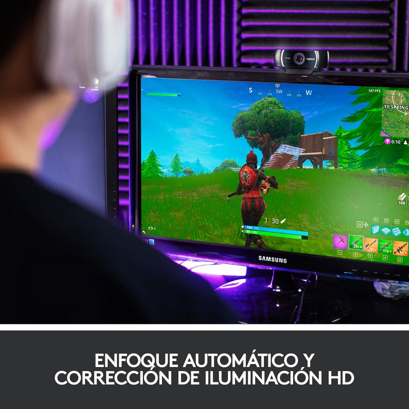 Combo Logitech Diadema H390 Estéreo + Cámara Web C922 1080p