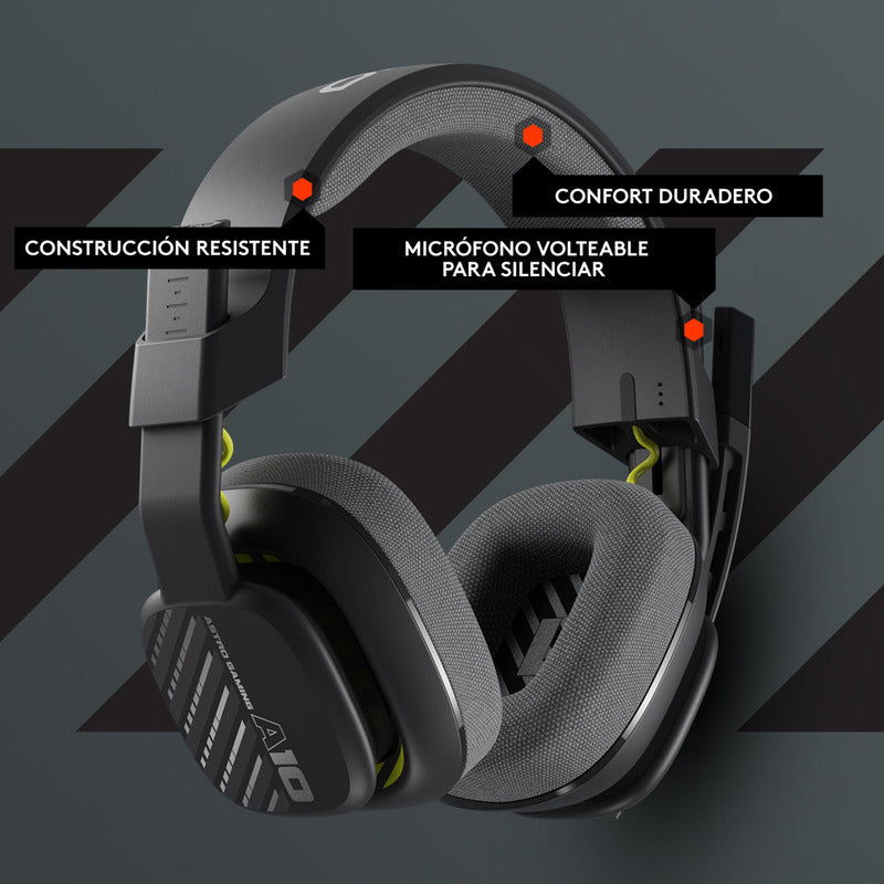 Audífonos Gamer Astro A10 Gen 2, Pc/Ps5/Ps4, Xbox, Negro