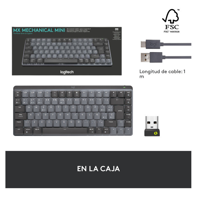 Teclado Recargable Avanzado Logitech Mx Mechanical Mini