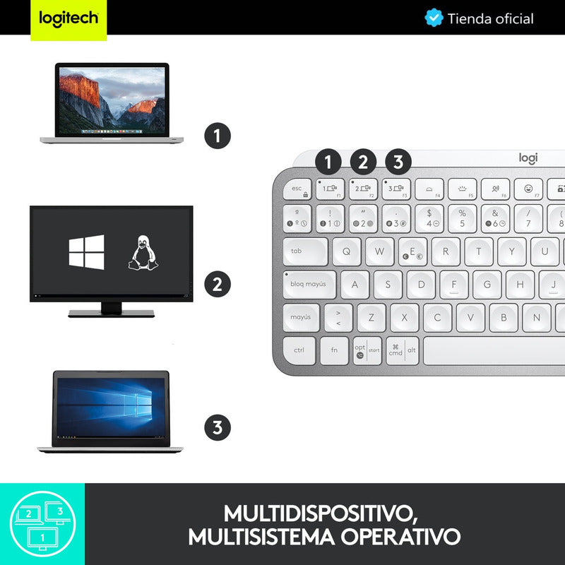 Logitech Combo Avanzado Teclado Mx Keys Mini + Master 3s Wh