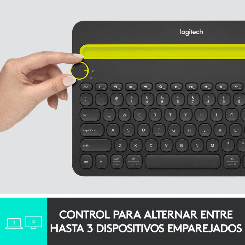 Teclado Logitech K480, Bluetooth Multidispositivo Y Moderno