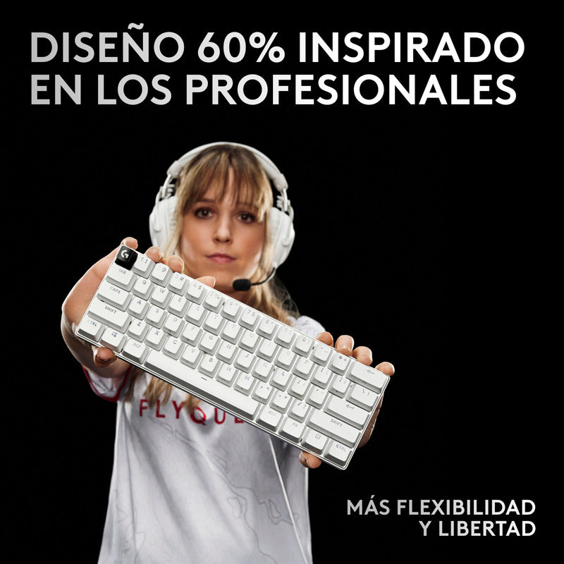 Teclado Gamer Logitech Pro X 60, Inalámbrico Lightspeed