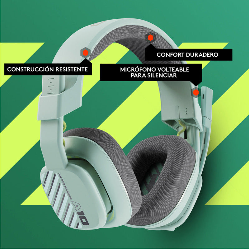 Audífonos Gamer Astro A10 Gen 2, Pc/ps5/ps4, Xbox Menta