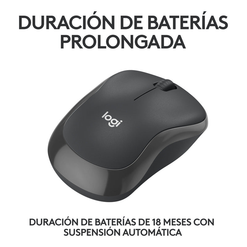 Mouse Bluetooth Logitech M240 Silent con clics 90% más silenciosos, Grafito