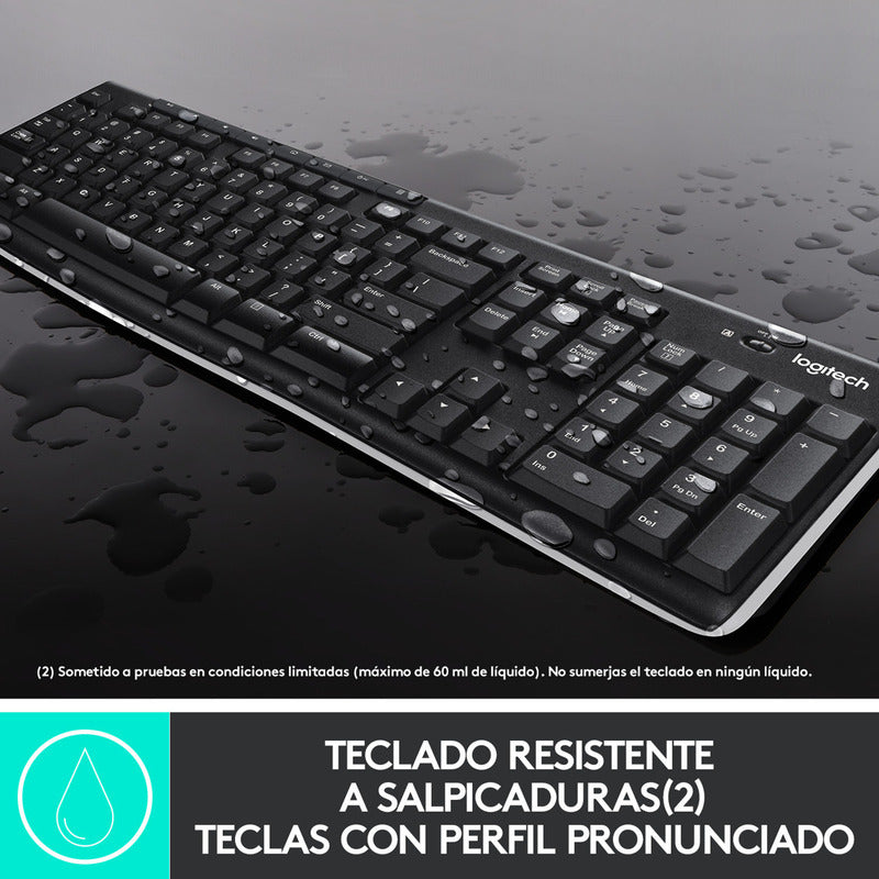 Combo Inalámbrico Logitech Mk270 + Pad Mouse Studio Series