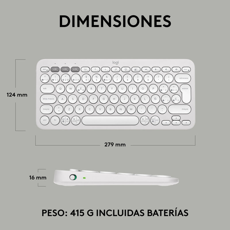 Teclado Multidispositivo Logitech Pebble Keys 2 K380s