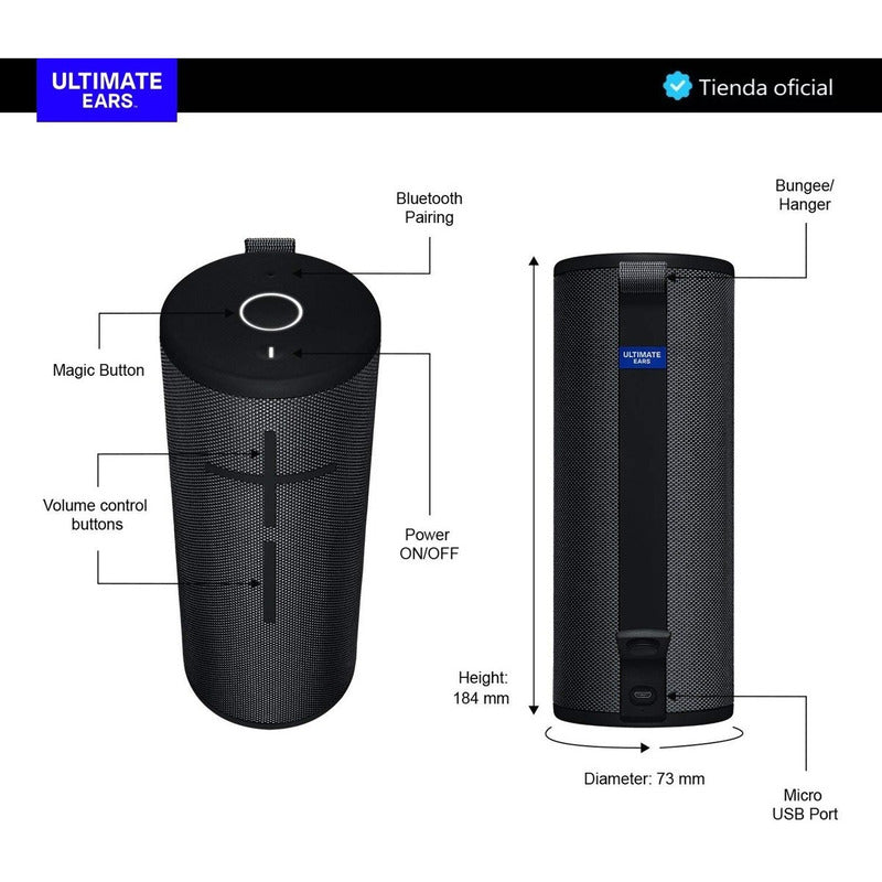 Ultimate Ears Combo: Parlante Boom 3 + Base De Carga