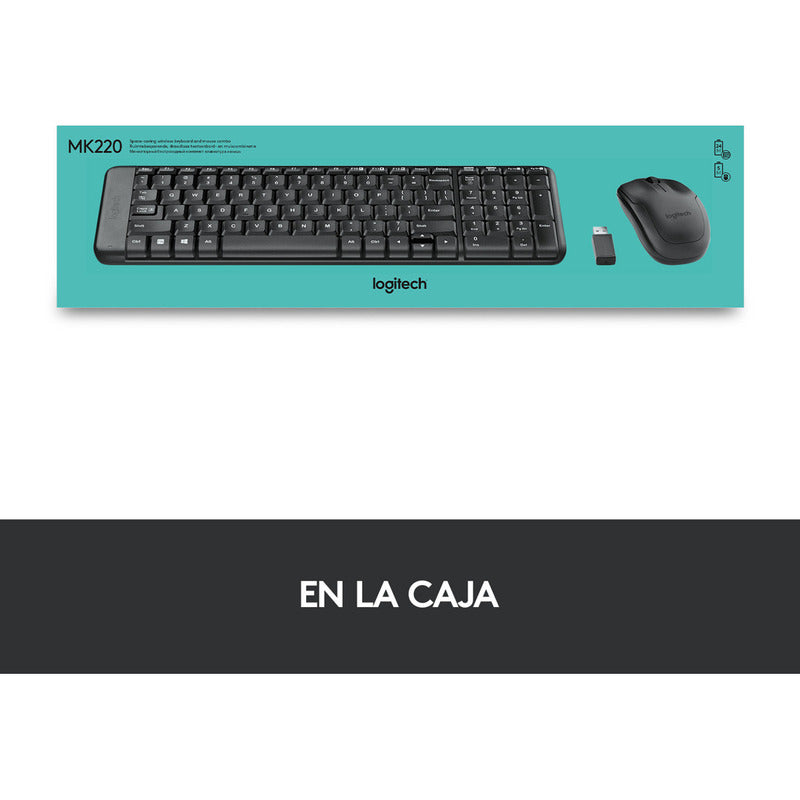 Combo Inalámbrico Logitech Mk220, Teclado Compacto Y Mouse