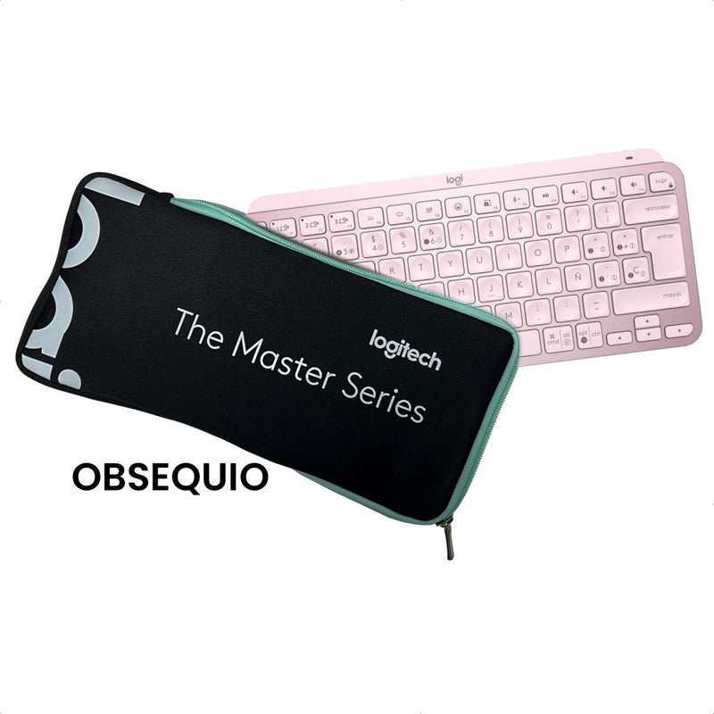 Teclado Avanzado Logitech Mx Keys Mini, Recargable, Rosado