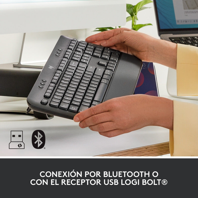 Teclado Inalámbrico BT/Bolt Logitech Signature K650 con Diseño Confortable, Grafito