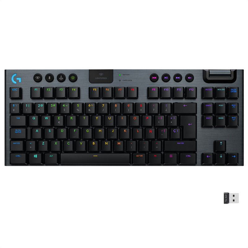Teclado Gamer Logitech G915 Tkl, Mecánico Inalámbrico