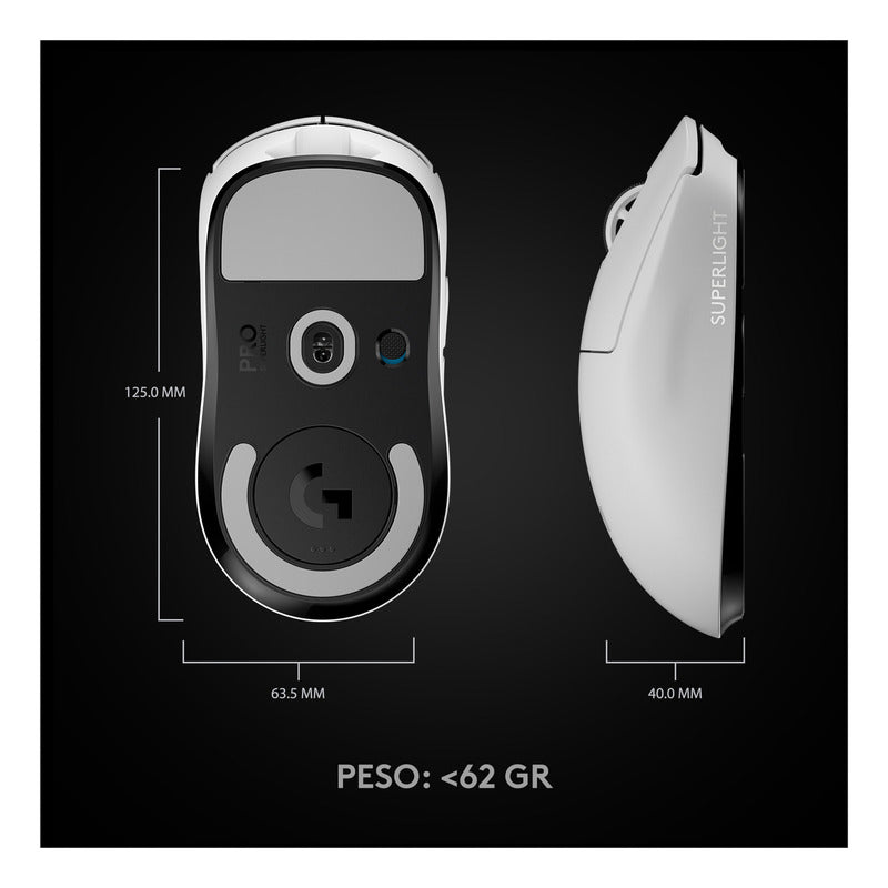 Mouse Gamer Inalámbrico Logitech G Pro X Superlight, Blanco