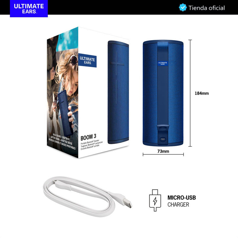 Ultimate Ears Boom 3, Parlante Bluetooth Impermeable