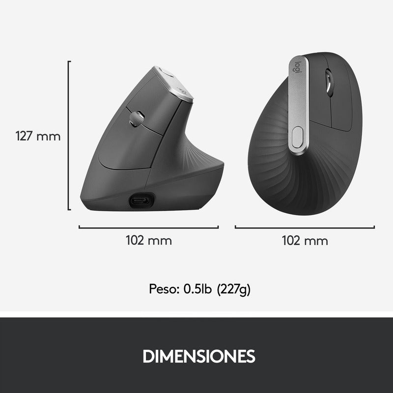 Mouse Ergonómico Avanzado Recargable Logitech Mx Vertical