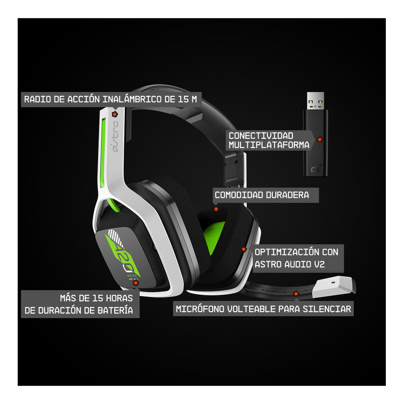 Diadema Gamer Astro A20, Inalámbrica, Pc/mac, Ps4 O Xbox One