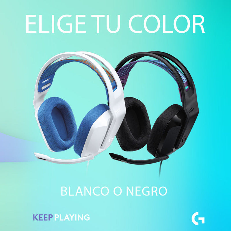 Diadema Gamer Logitech G335, Pc, Ps5, Xbox / Color & Confort