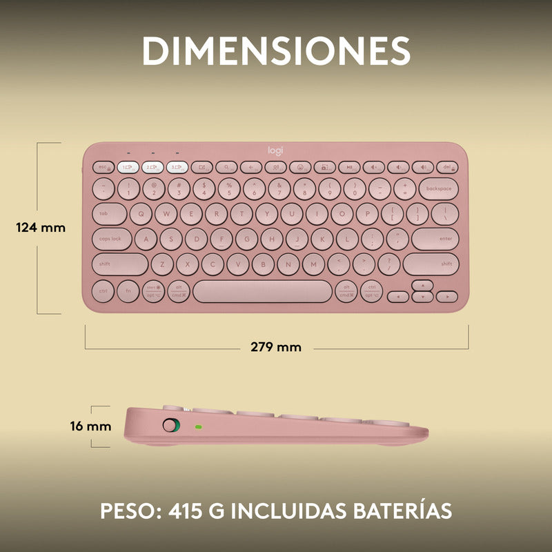 Teclado Multidispositivo Logitech Pebble Keys 2 K380s
