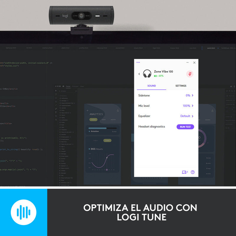 Diadema Profesional Logitech Zone Vibe 100 Inalámbrica