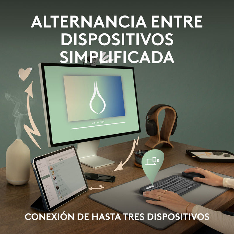 Combo Logitech Multi-dispositivo: Teclado K380s + Mouse M720