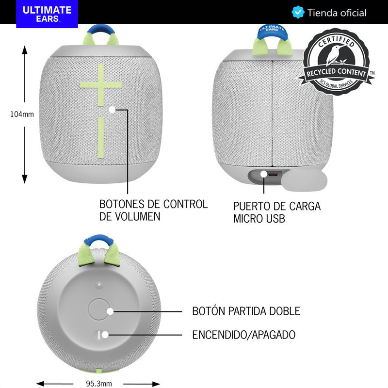 Parlante Impermeable Bluetooth Ultimate Ears Wonderboom 3, Negro