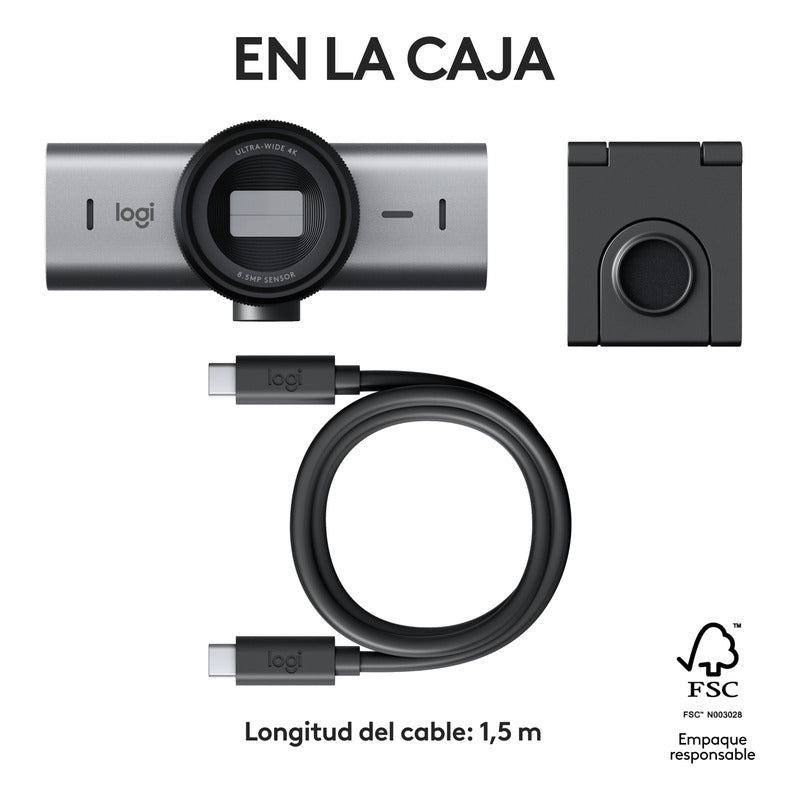 Cámara Web Logitech Para Colaboración Mx Brio Ultra Hd 4k