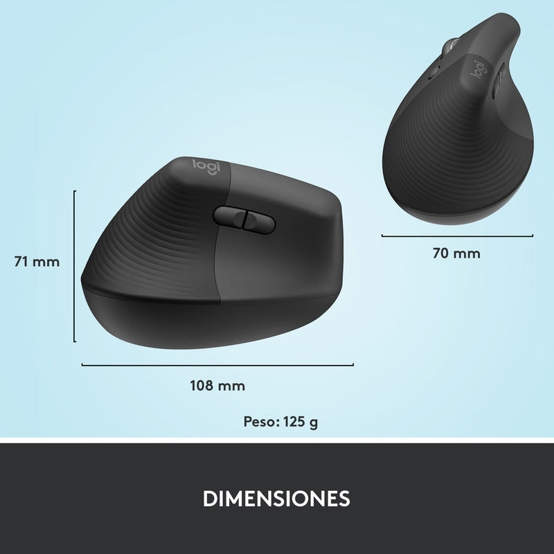 Mouse Ergonómico Logitech Lift Vertical Left Avanzado Zurdo