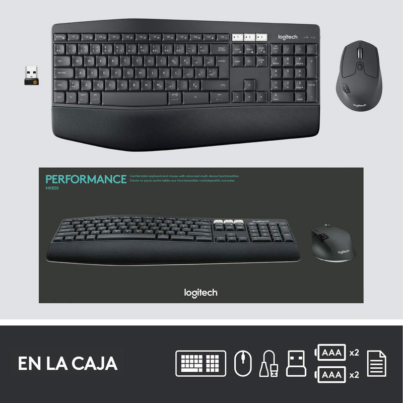 Combo Wireless Logitech Mk850 Performance: Teclado Y Mouse