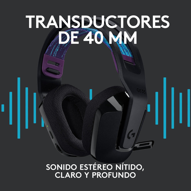 Diadema Gamer Inalámbrica Logitech G535 Lightspeed, Pc/ps5|4