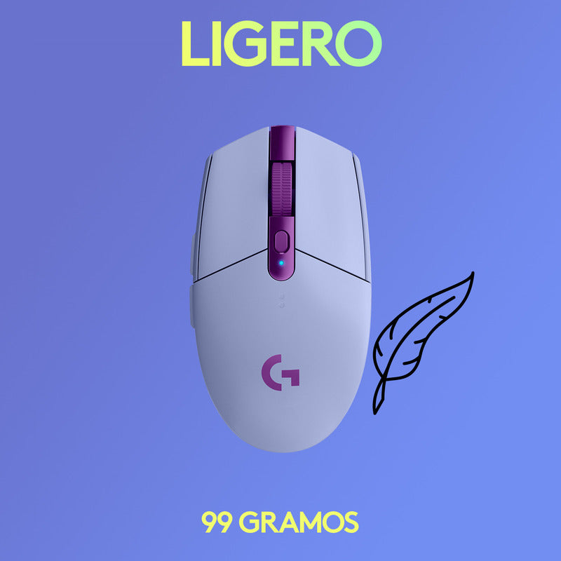 Mouse Gamer Inalámbrico Logitech G305, 12000dpi - Lila
