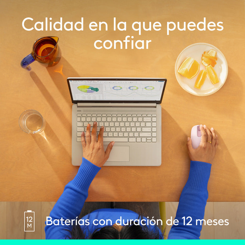 Mouse Inalámbrico Bluetooth Logitech M196, Rosa