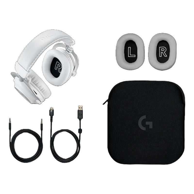 Diadema Gamer Inalámbrica Logitech Pro X 2 Lighstpeed/3.5/Bluetooth, Blanco