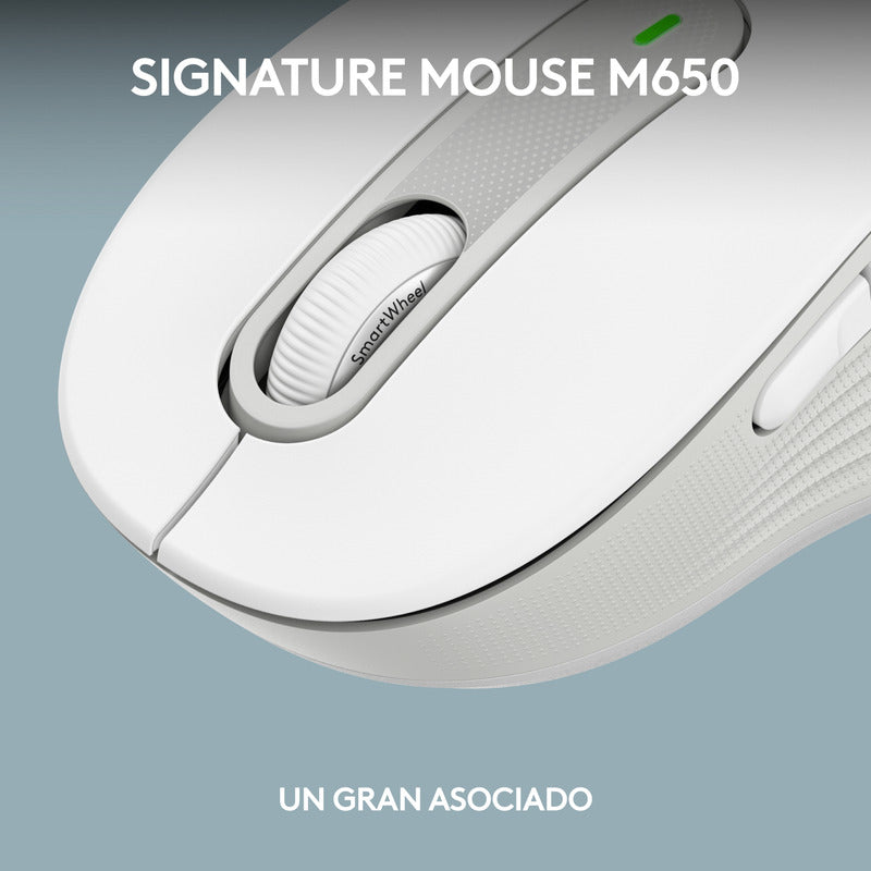 Combo Profesional Logitech Teclado K950 + Mouse M650 Blanco