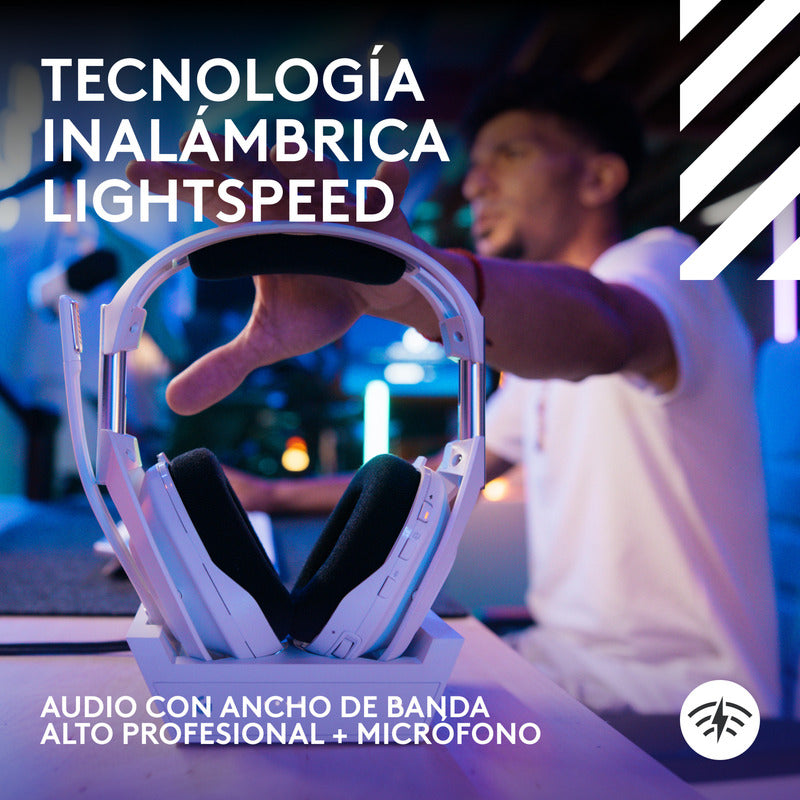 Auriculares Gamer Inalámbricos Logitech Astro A50 X LIGHTSPEED + Base PLAYSYNC, Blanco