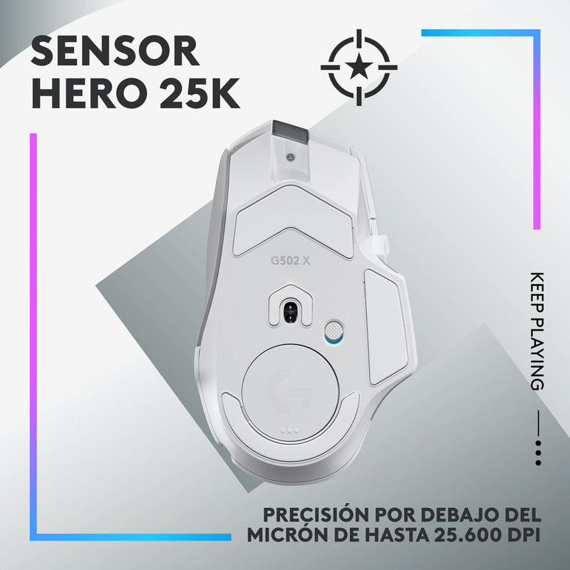 Mouse Gamer Logitech G502 X Plus, Inalámbrico Rgb / Hero 25k