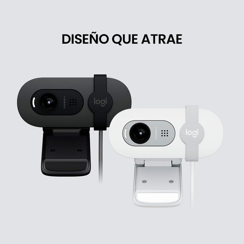 Webcam Full Hd 1080p, Rightlight 2, Logitech Brio 100 Blanco
