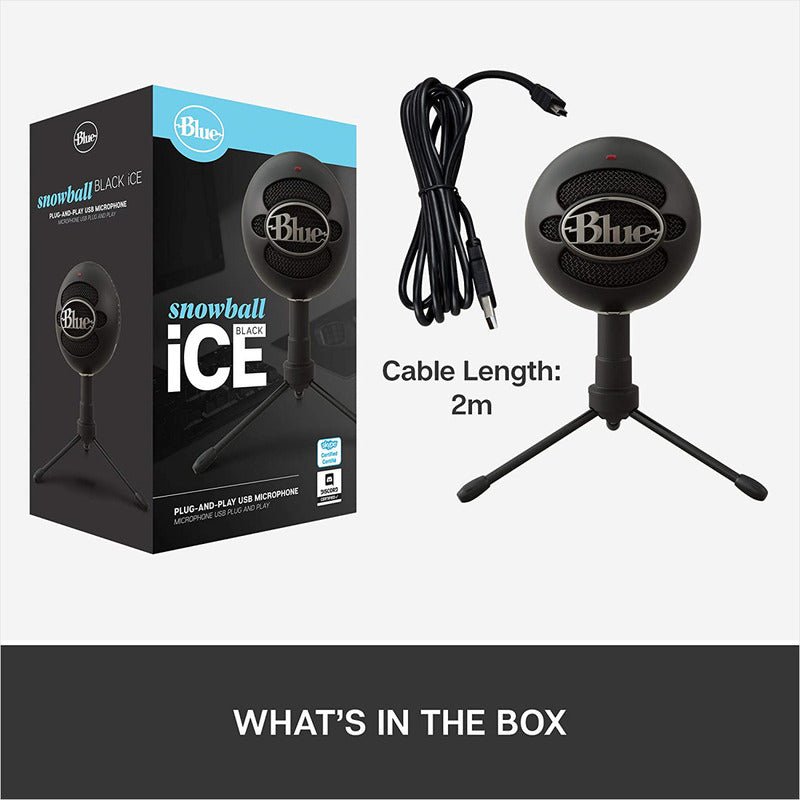 Micrófono Usb Grabación Streaming Blue Snowball Ice Negro