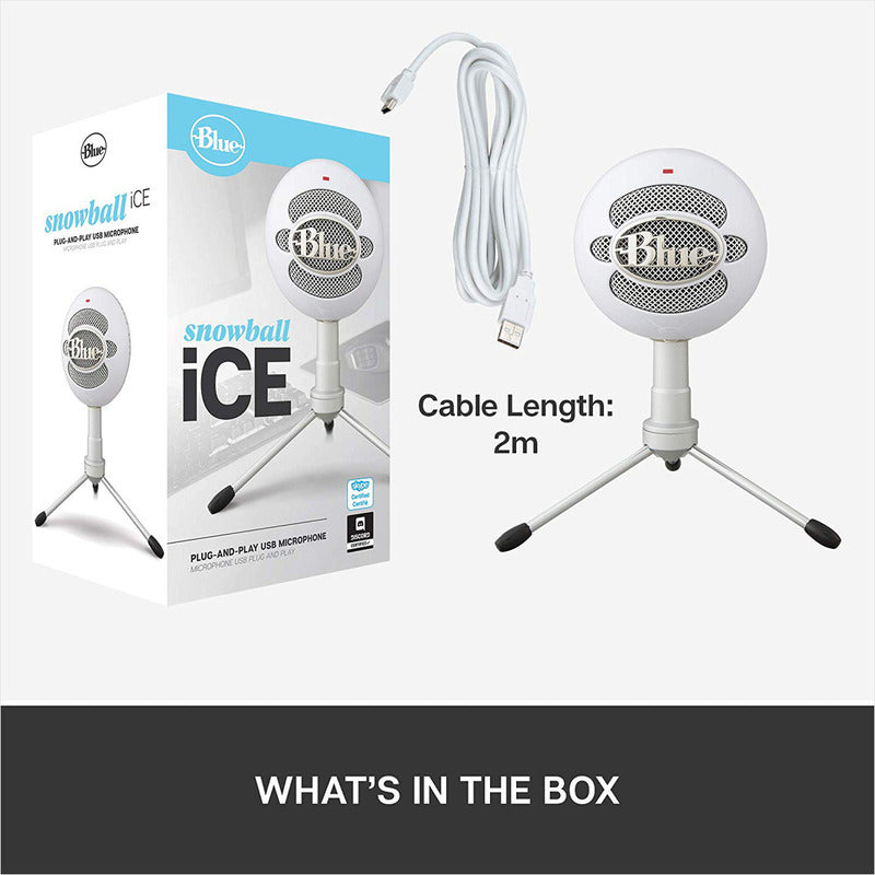 Micrófono Usb Grabación Streaming Blue Snowball Ice Blanco