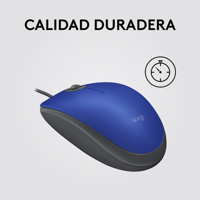 Mouse Logitech M110 Silent/ Clics 90% Más Silenciosos Azul