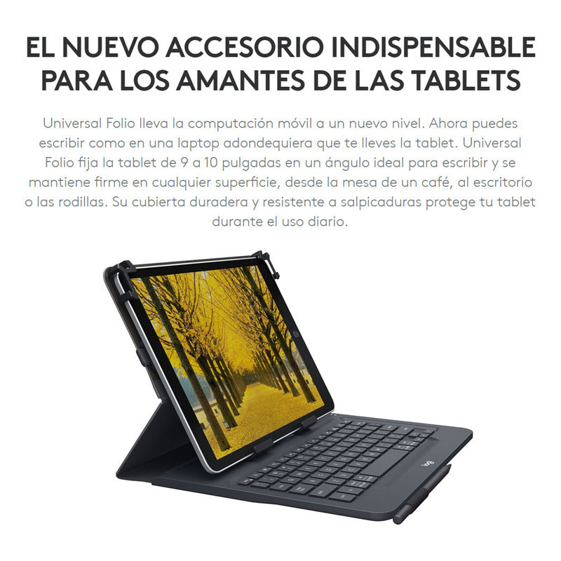 Universal Folio Logitech, Teclado iPad Y Tablet De 9''-10''