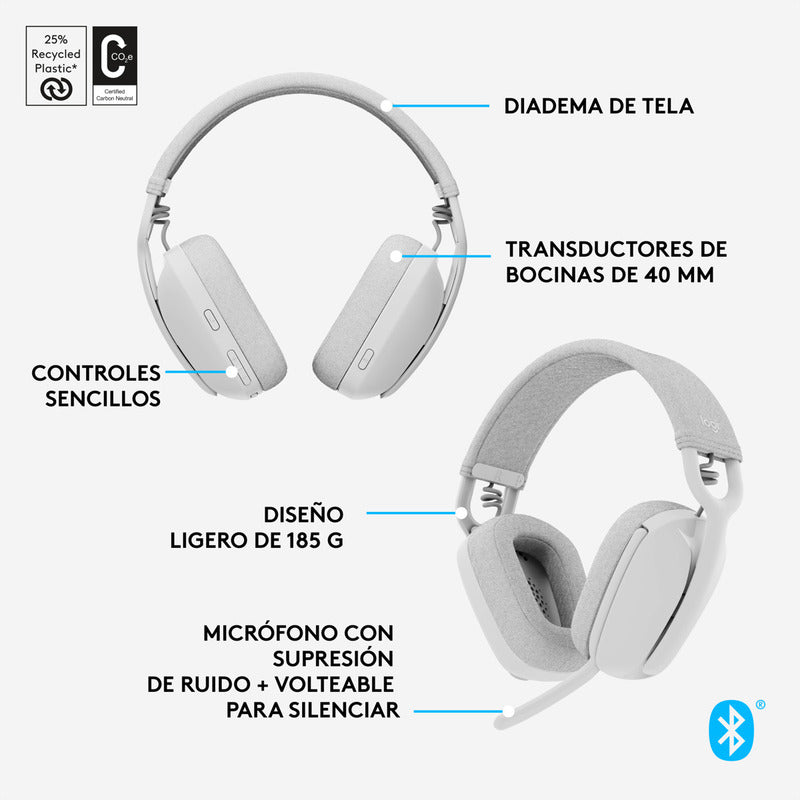 Diadema Profesional Logitech Zone Vibe 100 Inalámbrica