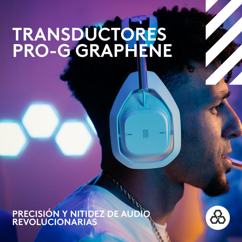 Auriculares Gamer Inalámbricos Logitech Astro A50 X LIGHTSPEED + Base PLAYSYNC, Blanco