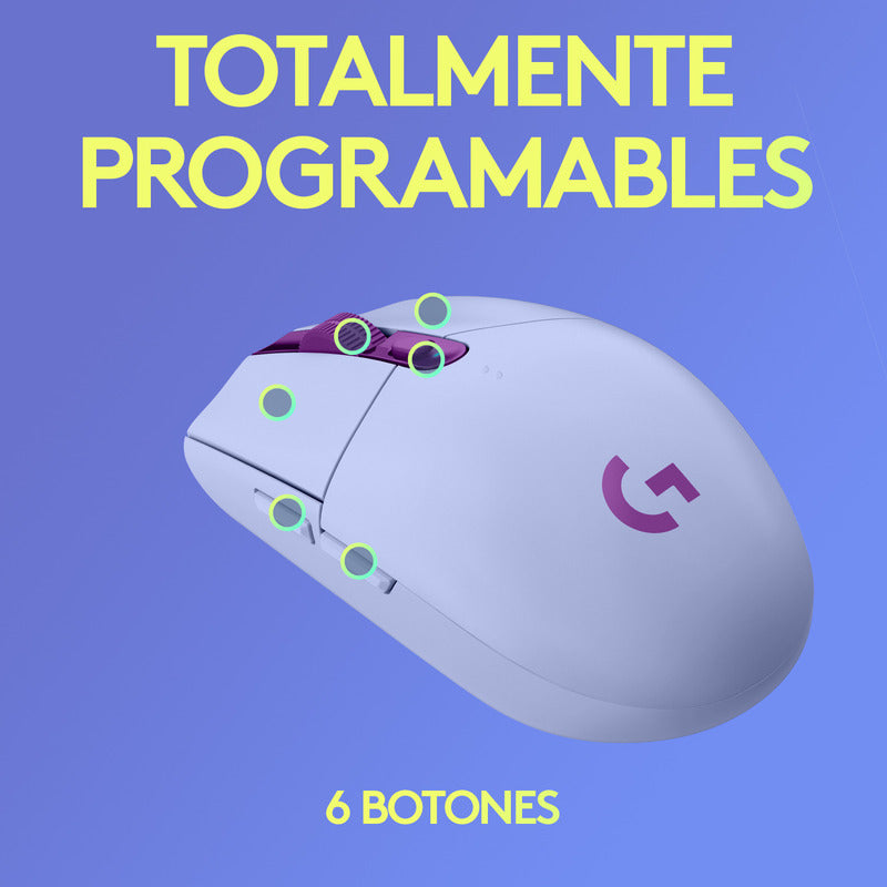 Mouse Gamer Inalámbrico Logitech G305, 12000dpi - Lila